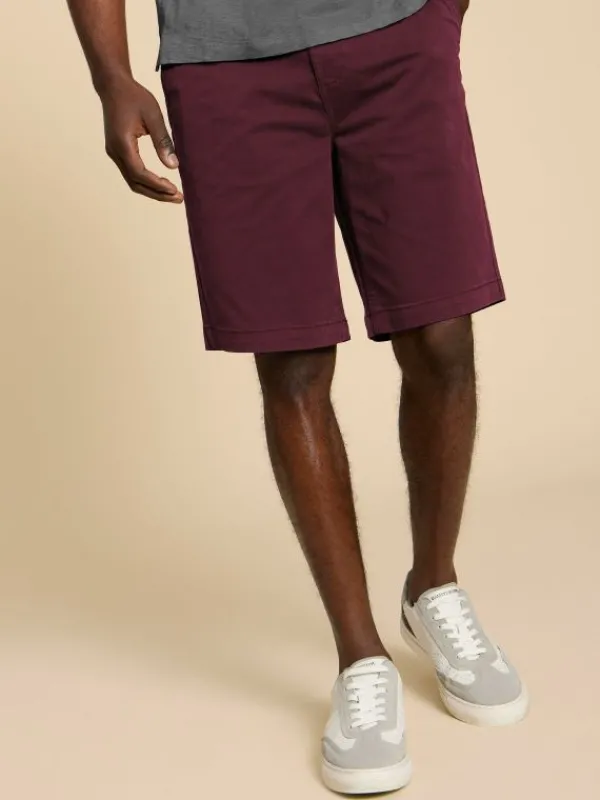Sutton Organic Chino Short in DK PLUM<White Stuff Discount