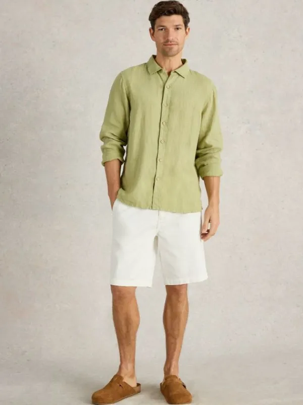 Sutton Organic Chino Short in BRILLIANT WHITE<White Stuff Fashion