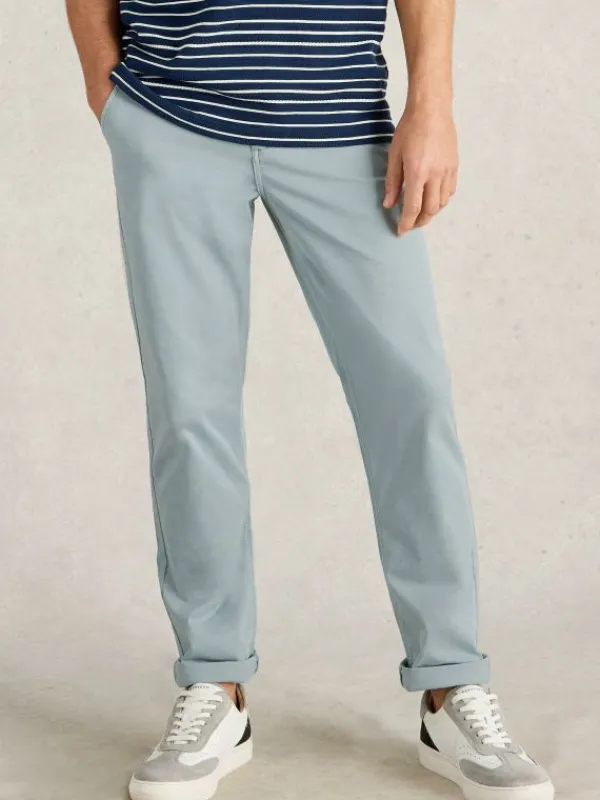 Sutton Organic Chino Trouser in LIGHT BLUE<White Stuff Clearance
