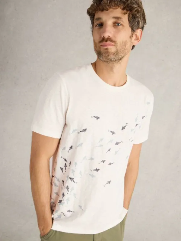 Swimming Fish Graphic Tee in WHITE PRINT<White Stuff Discount