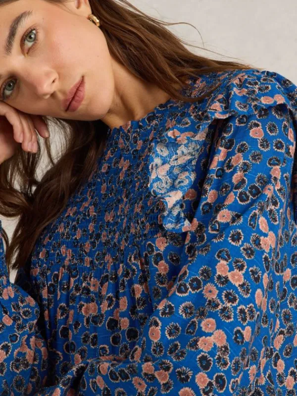 Sylvie Dress in BLUE MULTI<White Stuff Clearance