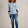 TALIA NEP JUMPER in BLUE MULTI<White Stuff Hot