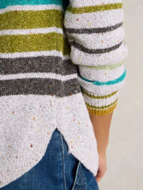 TALIA NEP JUMPER in NATURAL MULTI<White Stuff Sale