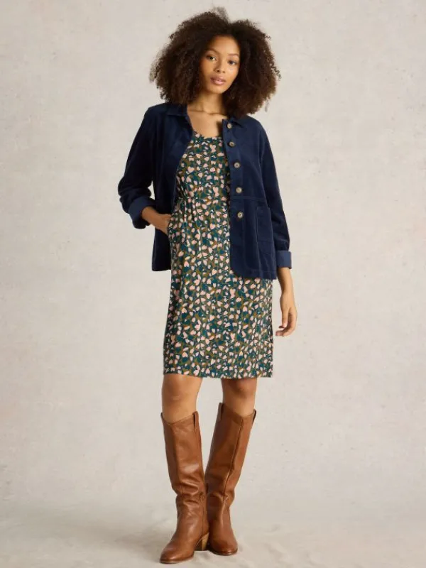 Tallie Jersey Dress in GREEN PRINT<White Stuff Hot