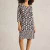 Tallie Short Sleeve Jersey Dress in NAVY PRINT<White Stuff Sale