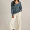 TAMMY TEXTURED V NECK in DARK NAVY<White Stuff Clearance