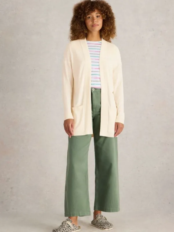 TANYA LONGLINE CARDI in LIGHT NATURAL<White Stuff New