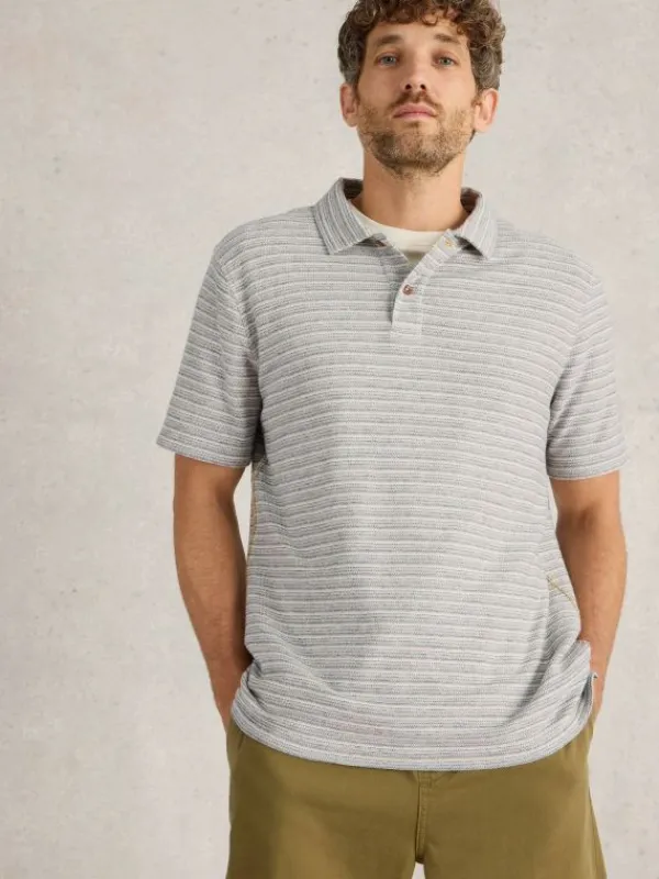 Taylor Stripe Polo in NAVY MULTI<White Stuff Fashion