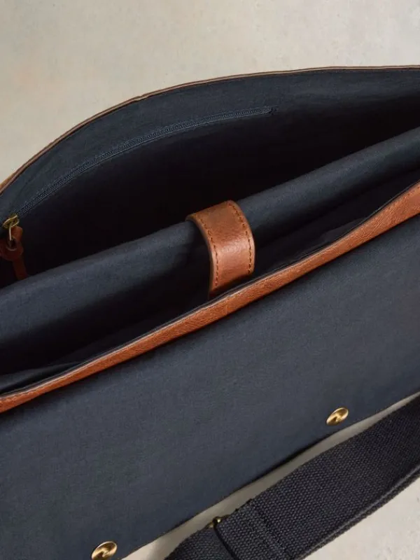 Teddy Leather Messenger Bag in MID TAN<White Stuff Best
