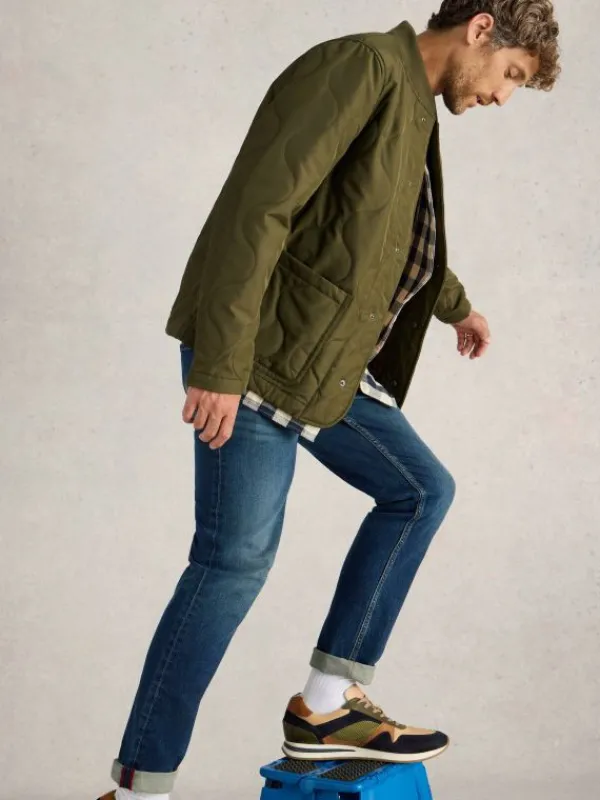 Tenby Quilted Jacket in KHAKI GREEN<White Stuff Best