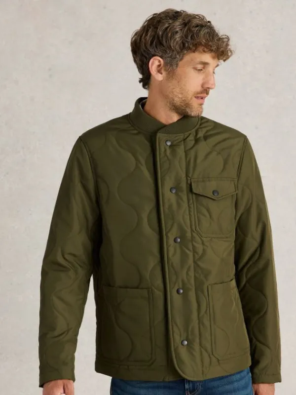 Tenby Quilted Jacket in KHAKI GREEN<White Stuff Best