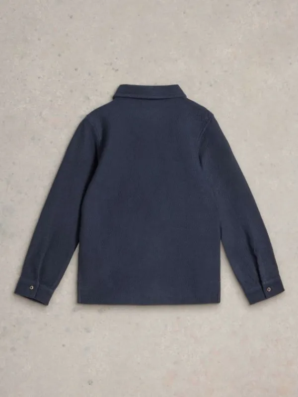 Textured Jersey Overshirt in DARK NAVY<White Stuff Fashion