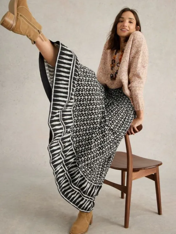 TEXTURED V NECK JUMPER  in NATURAL MULTI<White Stuff Discount