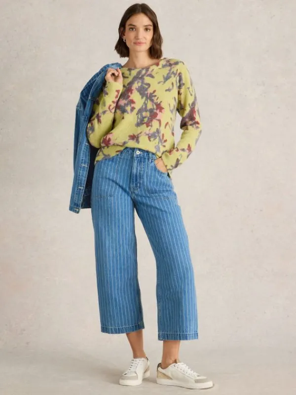 Tia Crop Wide Leg Jean in DENIM MULTI<White Stuff Sale
