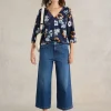 Tia Cropped Wide Leg Jean in DK DENIM<White Stuff Best