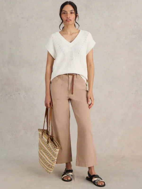Tia Cropped Wide Leg Jean in DARK NATURAL<White Stuff Discount