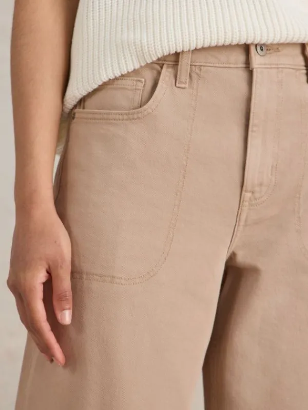 Tia Cropped Wide Leg Jean in DARK NATURAL<White Stuff Discount
