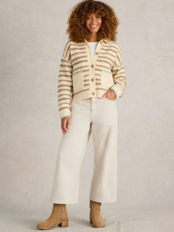 Tia Wide Leg Crop Jean in NATURAL WHITE<White Stuff Discount