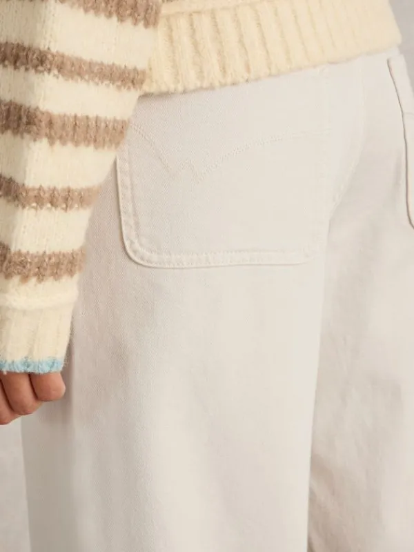 Tia Wide Leg Crop Jean in NATURAL WHITE<White Stuff Discount