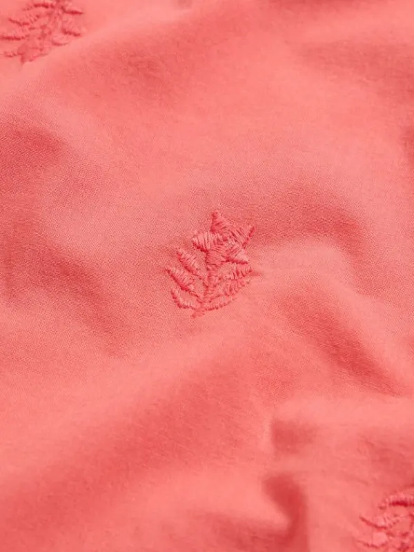 Tie Hem Tee in MID CORAL<White Stuff Hot