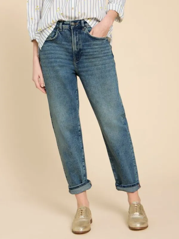 Tilly Tapered Full Length Jean in MID DENIM<White Stuff Online