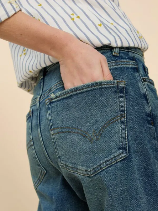 Tilly Tapered Full Length Jean in MID DENIM<White Stuff Online