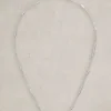 Tubular Fine Station Necklace in SILVER TONE METALLIC<White Stuff Online