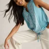 TULIP SLEEVELESS SHIRT in MID BLUE<White Stuff Best
