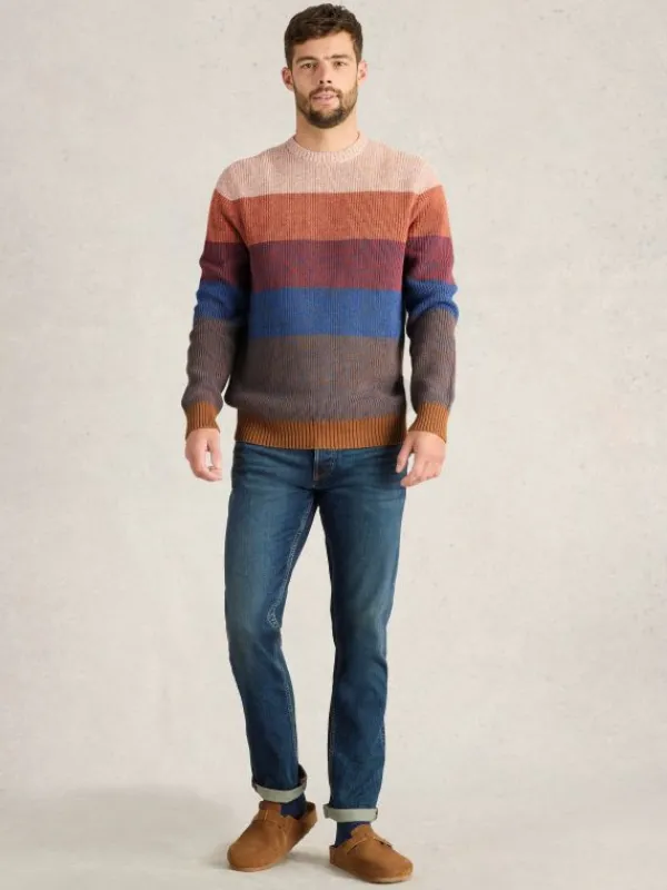 Twisted Colourblock Crew in PINK MULTI<White Stuff Fashion