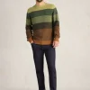 Twisted Colourblock Crew in GREEN MULTI<White Stuff Outlet