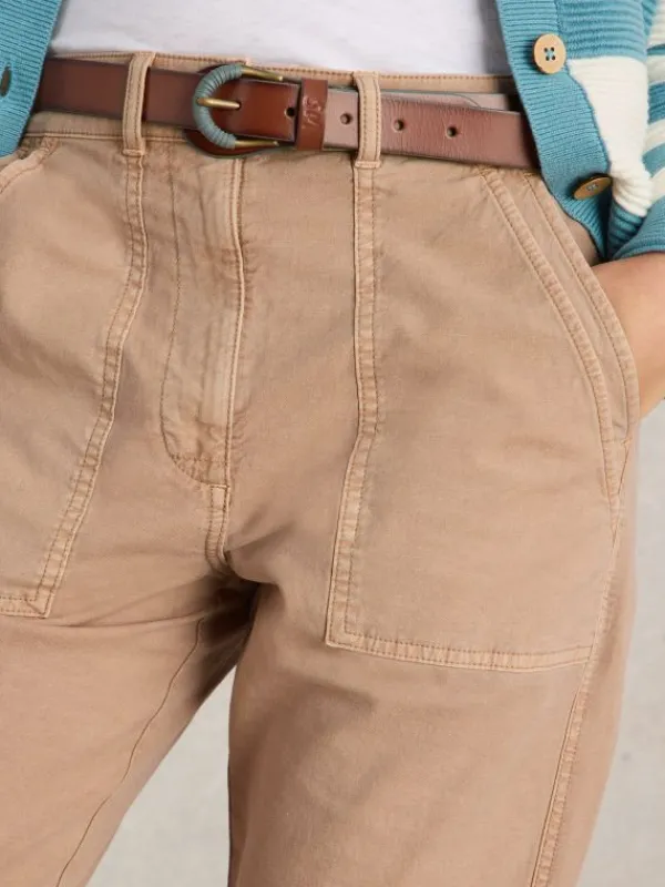 Twister Full Length Chino Trouser in LIGHT NATURAL<White Stuff Fashion