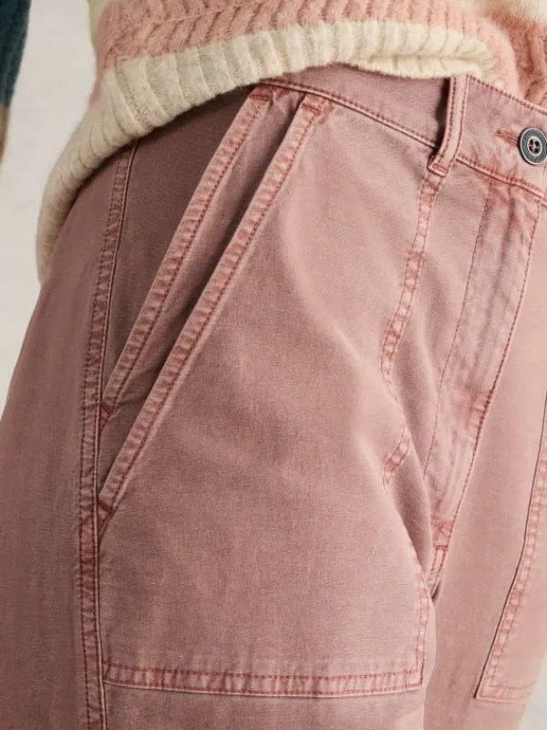 Twister Full Length Chino Trouser in DUSTY PINK<White Stuff Discount