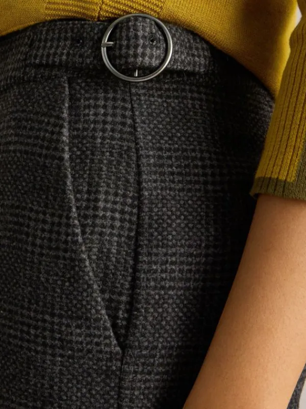 Una Tweedy Wide Leg Trouser in BLACK MULTI<White Stuff Sale
