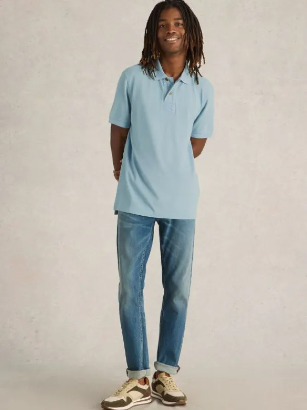 Utility Polo in DUSTY BLUE<White Stuff Hot