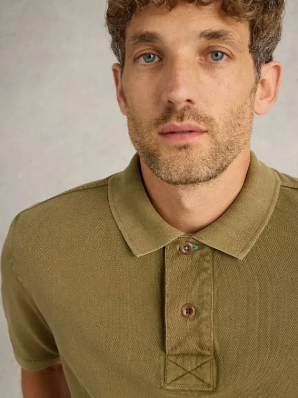 Utility Polo in KHAKI GREEN<White Stuff Outlet
