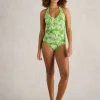 Valley Tankini Top in GREEN MULTI<White Stuff Discount