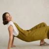 Viola Sleeveless Linen Dungaree in KHAKI GREEN<White Stuff Hot