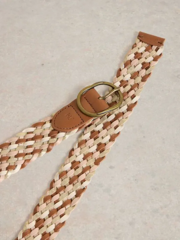 Weave Belt Leather in MID TAN<White Stuff Fashion