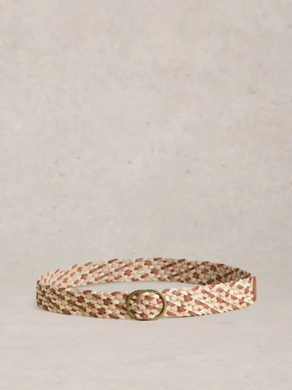 Weave Belt Leather in MID TAN<White Stuff Fashion