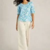 WEAVER JERSEY TEE in BLUE MULTI<White Stuff Sale