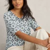 WEAVER JERSEY TEE in WHITE PRINT<White Stuff Best