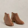 Wide Fit Leather Ankle Boot in MID TAN<White Stuff Discount