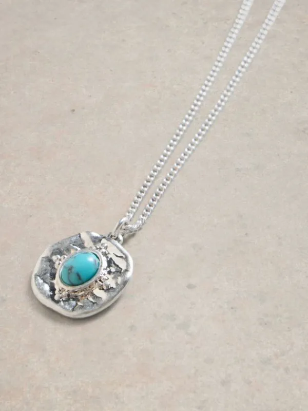 Willow Disk Necklace in SILVER TONE METALLIC<White Stuff Outlet