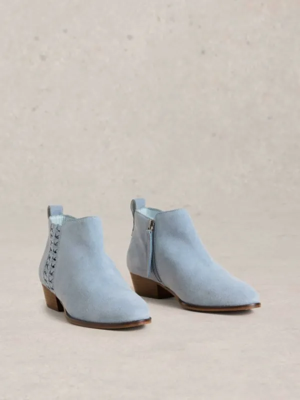 Willow Weave Ankle Boot in LIGHT BLUE<White Stuff New