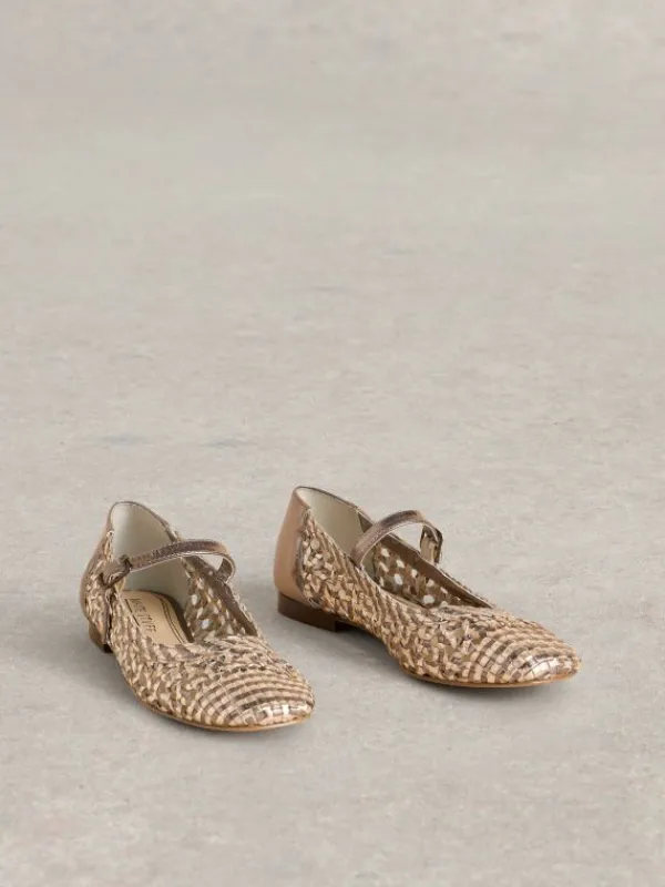 Winnie Woven Ballerina  in MIXED METALLIC<White Stuff Discount