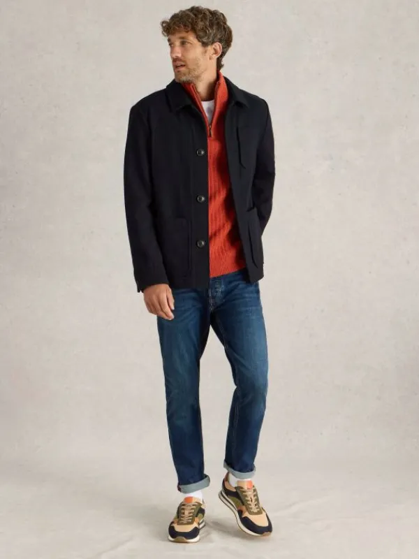 Wool Chore Jacket in DARK NAVY<White Stuff Sale